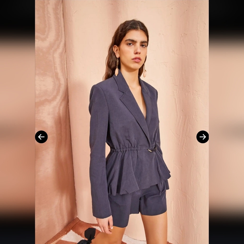 Ulla Johnson Talie Silk and Linen Blazer S